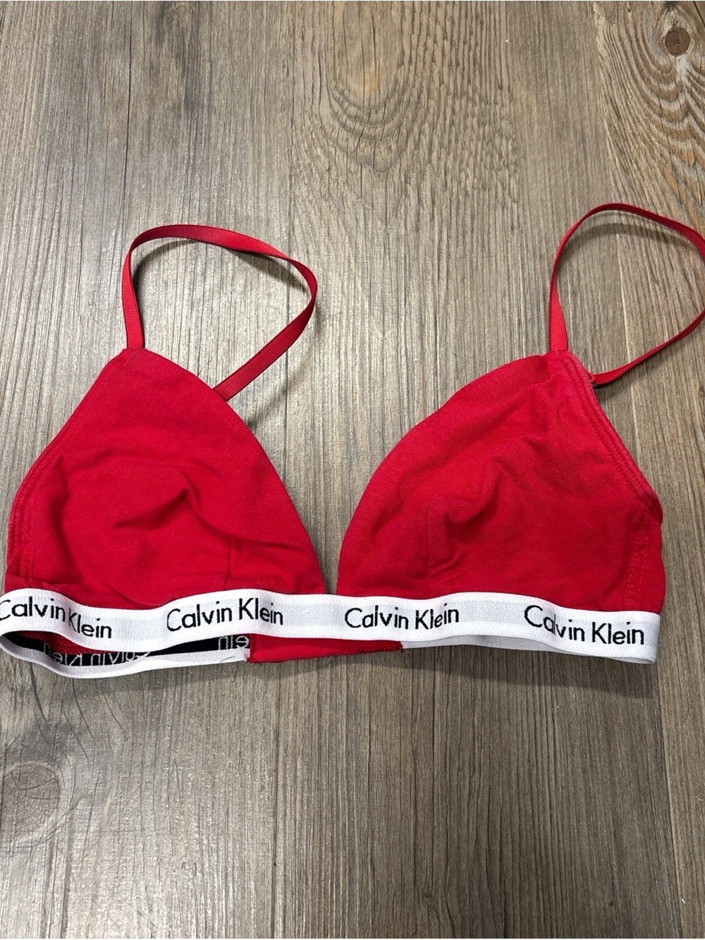 Red Calvin Klein Bralette Top